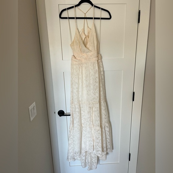 ASTR The Label Frolic Cutout Front Slit Maxi Dress in cream - Picture 3 of 4